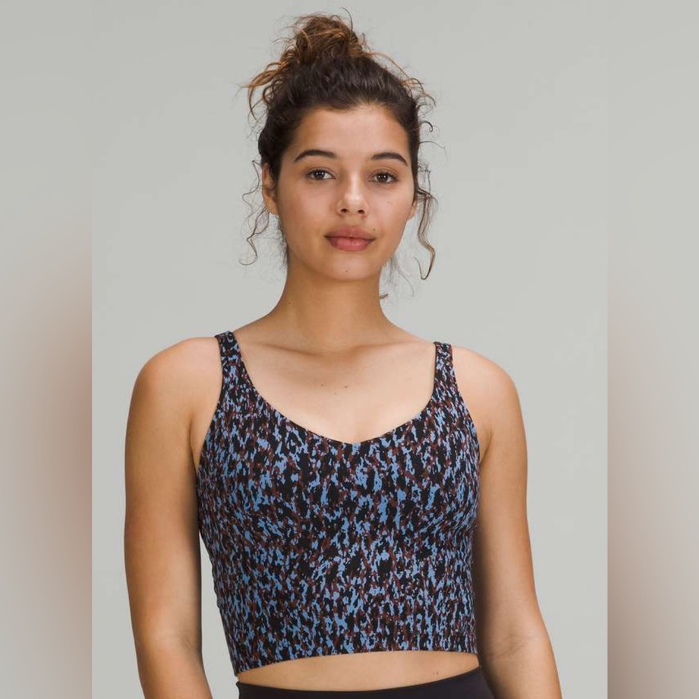 Lululemon Align Tank Top Leopard Camo Blue Nile Multi Sz 8